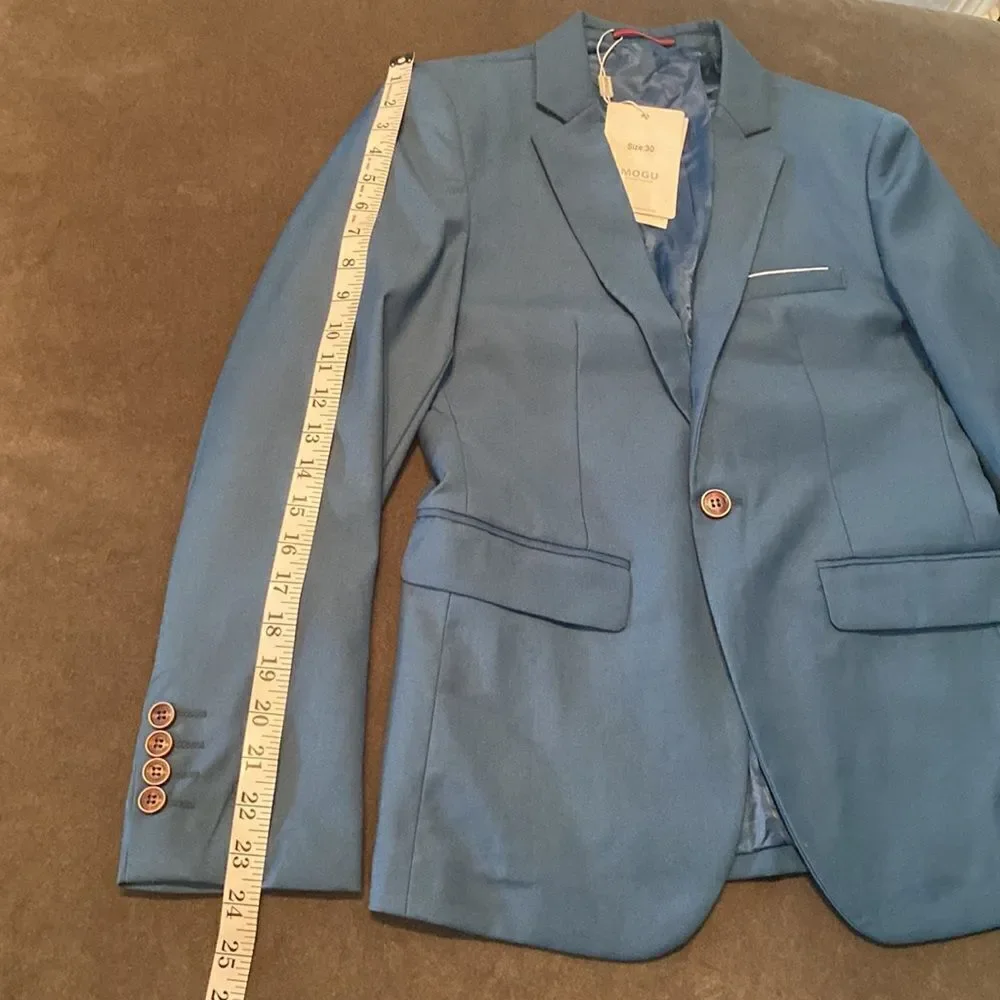 Men’s Suit Jacket Blazer Slim Fit One Button Closure Single Breasted Size 30 NWT